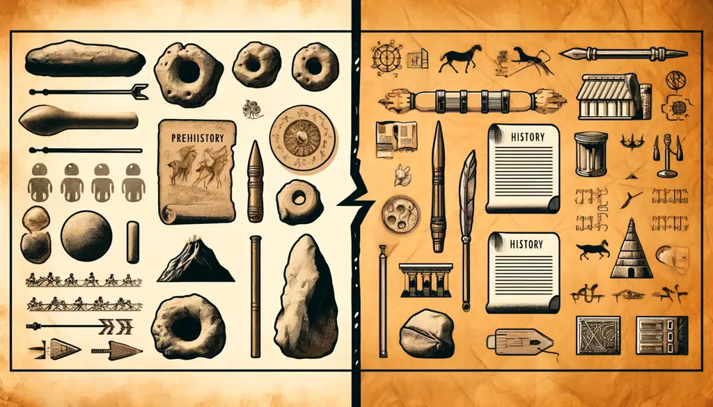 Cuál es la diferencia entre la prehistoria y la historia