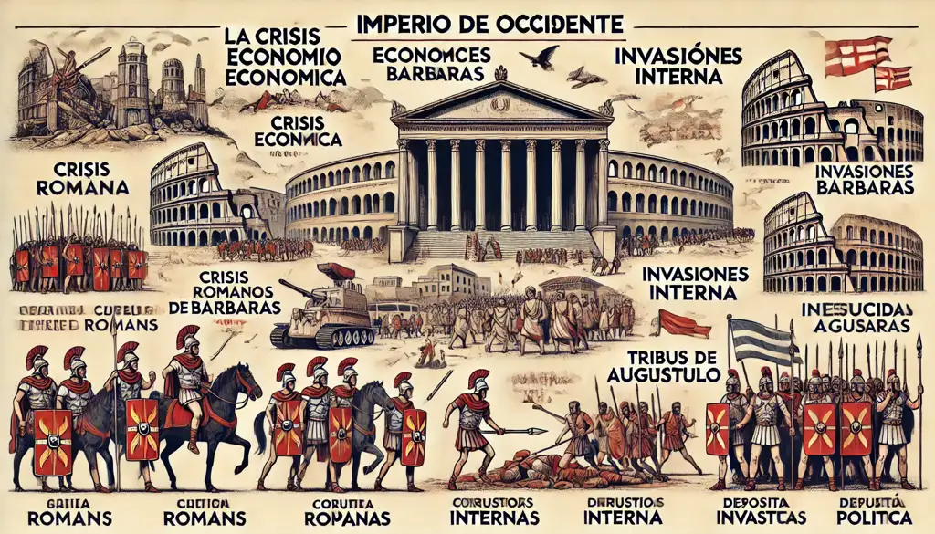 La caída del Imperio Romano de Occidente: Factores clave y sucesos que marcaron el fin de una era