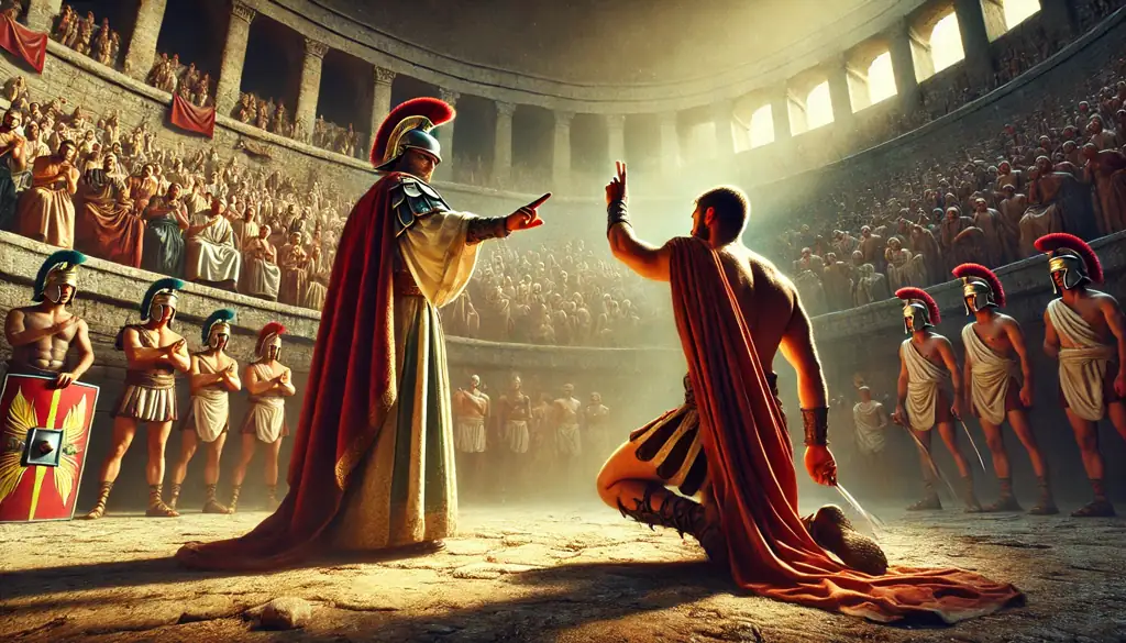 ¿Por qué los romanos levantaban 2 dedos