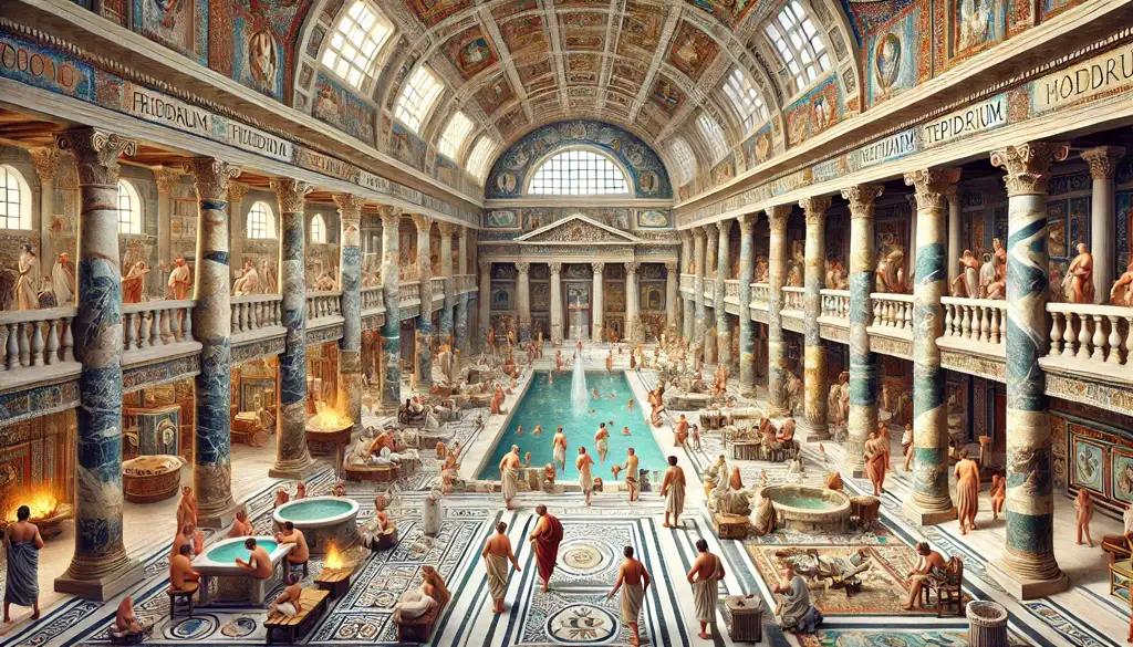 Cómo eran los baños romanos