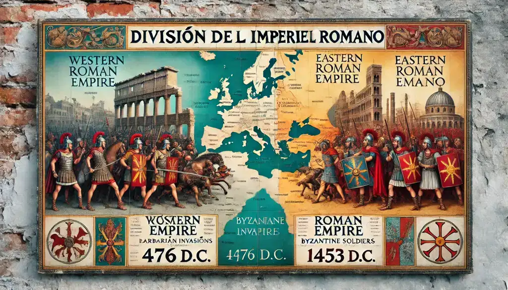 Cuando fue la división del Imperio Romano