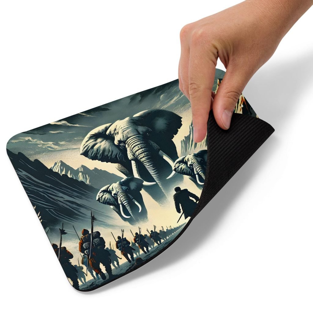 Alfombrilla de ratón "Aníbal: Cruzando los Pirineos"