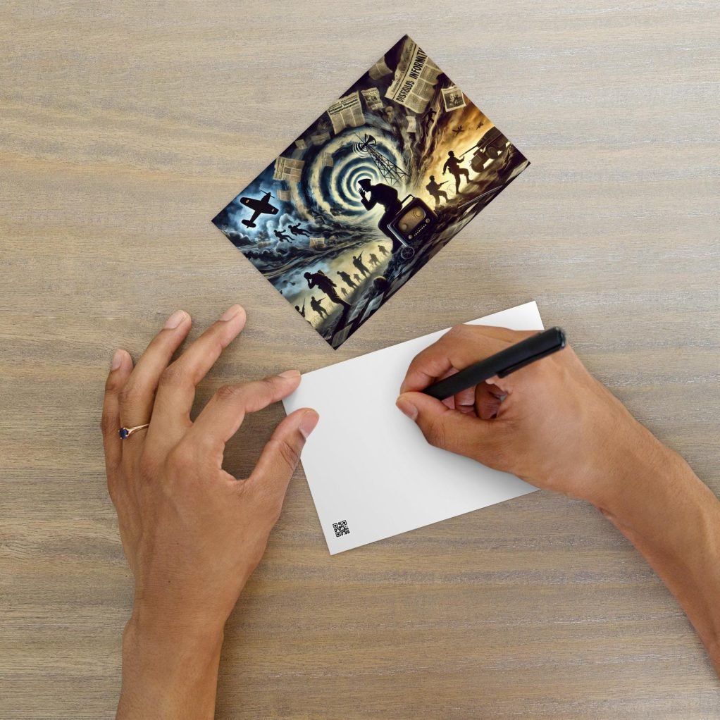 Tarjeta postal «Desinformación en la Guerra»