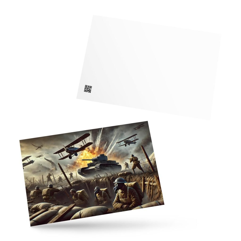 Postal personalizada Barata. Tácticas en la primera guerra mundial. Regalo