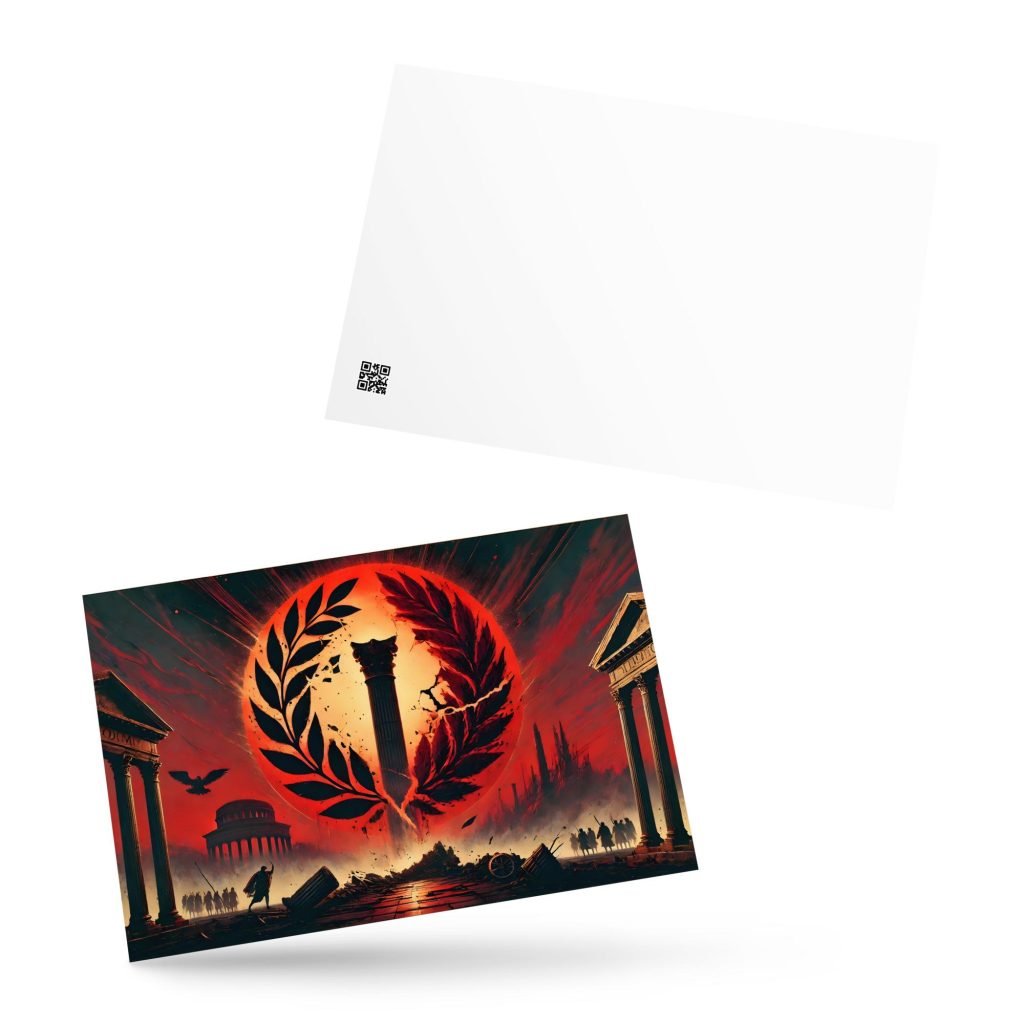 Tarjeta postal “La caída del imperio romano”