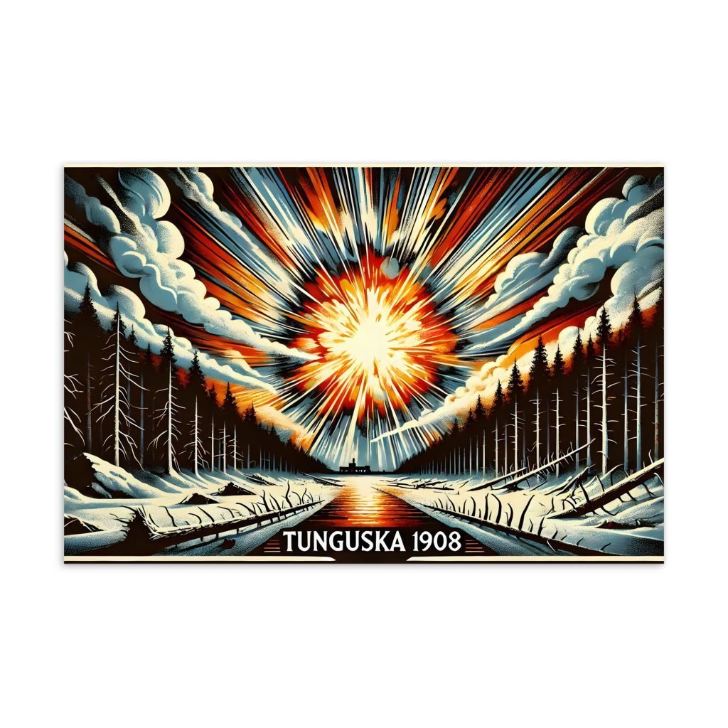 Tarjeta postal “Tunguska 1908”