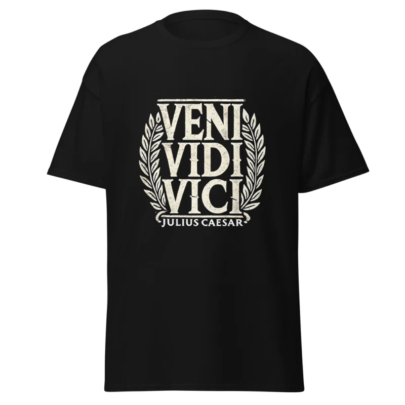 Camiseta "Veni Vidi Vici". Citas Julio César. Imperio Romano. Baratas. Regalo