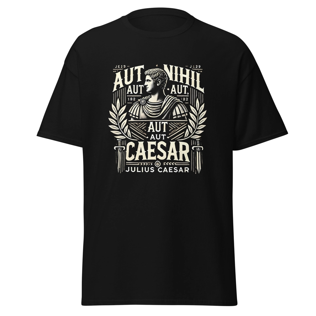 Camiseta “Aut Caesar, Aut Nihil”. Barata. Regalo. Citas Julio César
