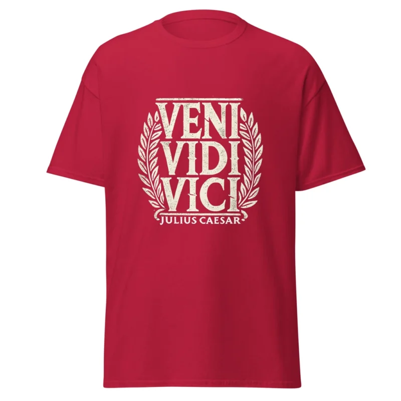 Camiseta "Veni Vidi Vici". Citas Julio César. Imperio Romano. Baratas. Regalo
