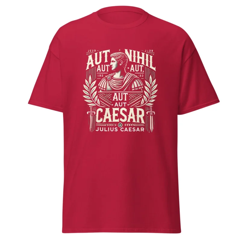 Camiseta “Aut Caesar, Aut Nihil”. Barata. Regalo. Citas Julio César