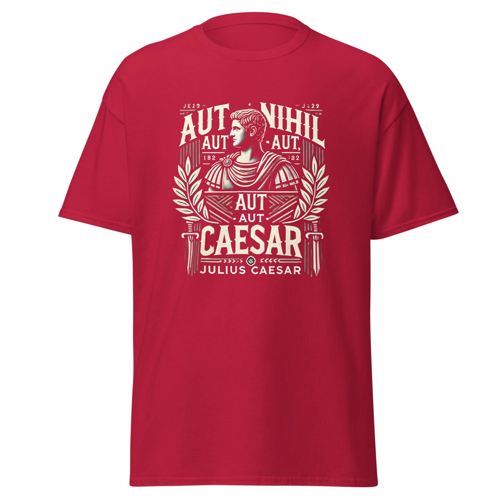 Camiseta “Aut Caesar, Aut Nihil”. Barata. Regalo. Citas Julio César