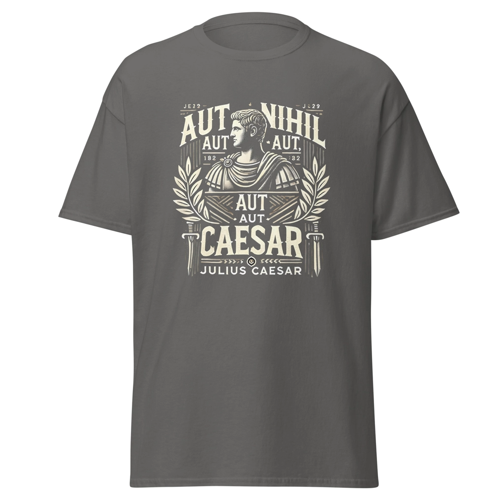 Camiseta “Aut Caesar, Aut Nihil”. Barata. Regalo. Citas Julio César