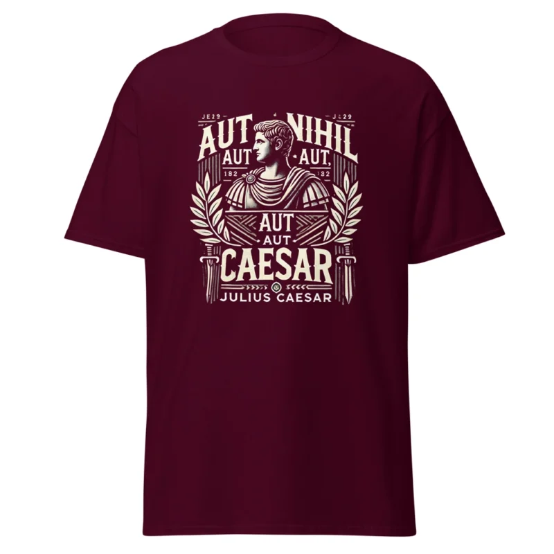 Camiseta “Aut Caesar, Aut Nihil”. Barata. Regalo. Citas Julio César