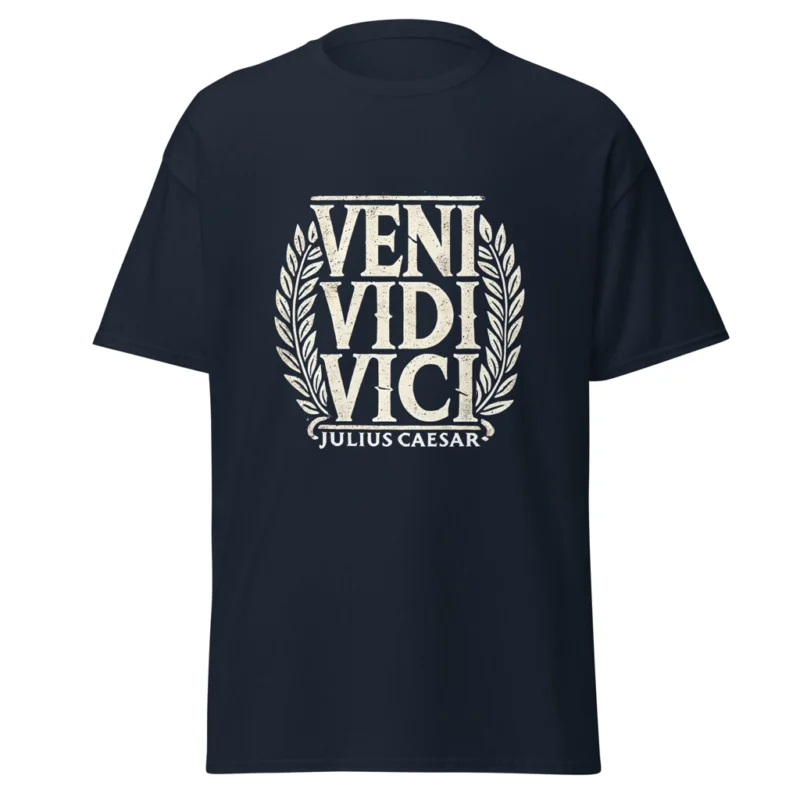 Camiseta "Veni Vidi Vici". Citas Julio César. Imperio Romano. Baratas. Regalo