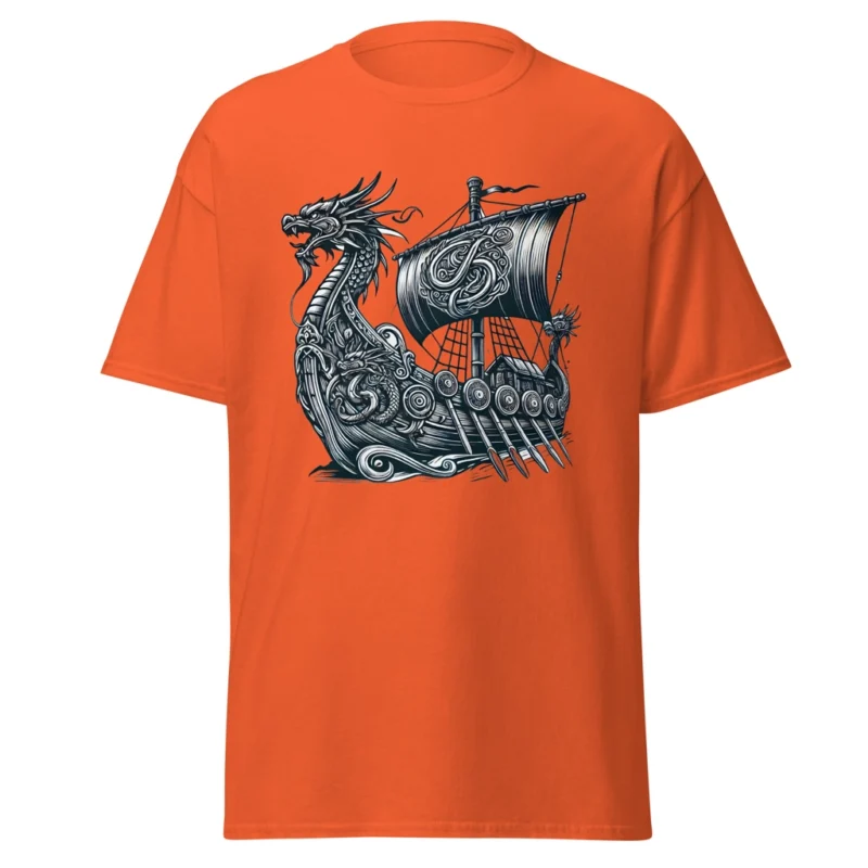 Camiseta "Drakar Vikingo: Espíritu de Aventura" . Historia. Regalo. Barata