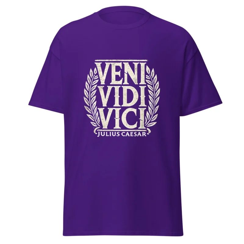 Camiseta "Veni Vidi Vici". Citas Julio César. Imperio Romano. Baratas. Regalo