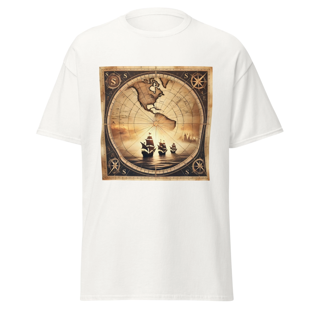 Camiseta "El descubrimiento de América". Imperio español. Cristobal cColón Barata. Regalo