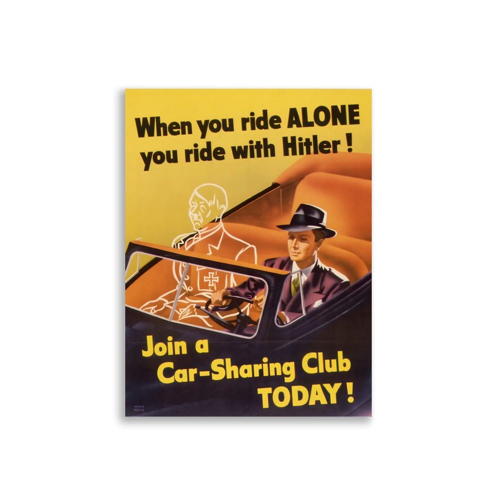 Póster "Propaganda de Car-Sharing en la Segunda Guerra Mundial" - Imagen 4