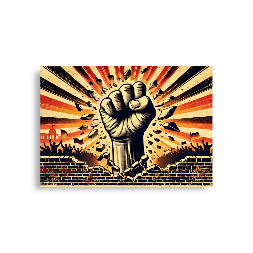 Póster "La Fuerza del Pueblo: La Caida del Muro de Berlín"