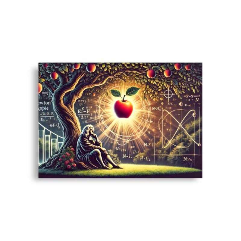 Póster "La Inspiración de Newton: El Momento que Cambió la Ciencia"