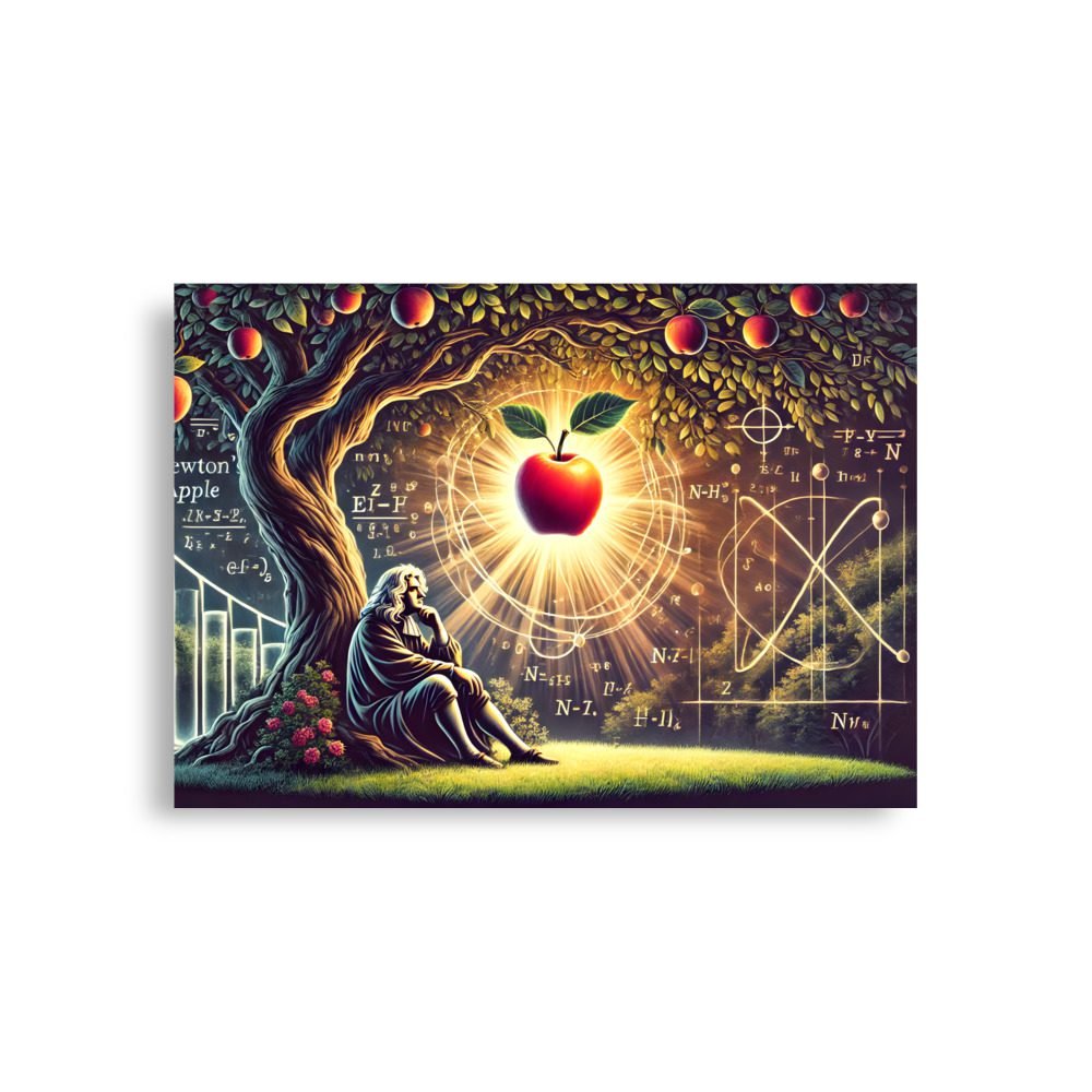 Póster "La Inspiración de Newton: El Momento que Cambió la Ciencia"