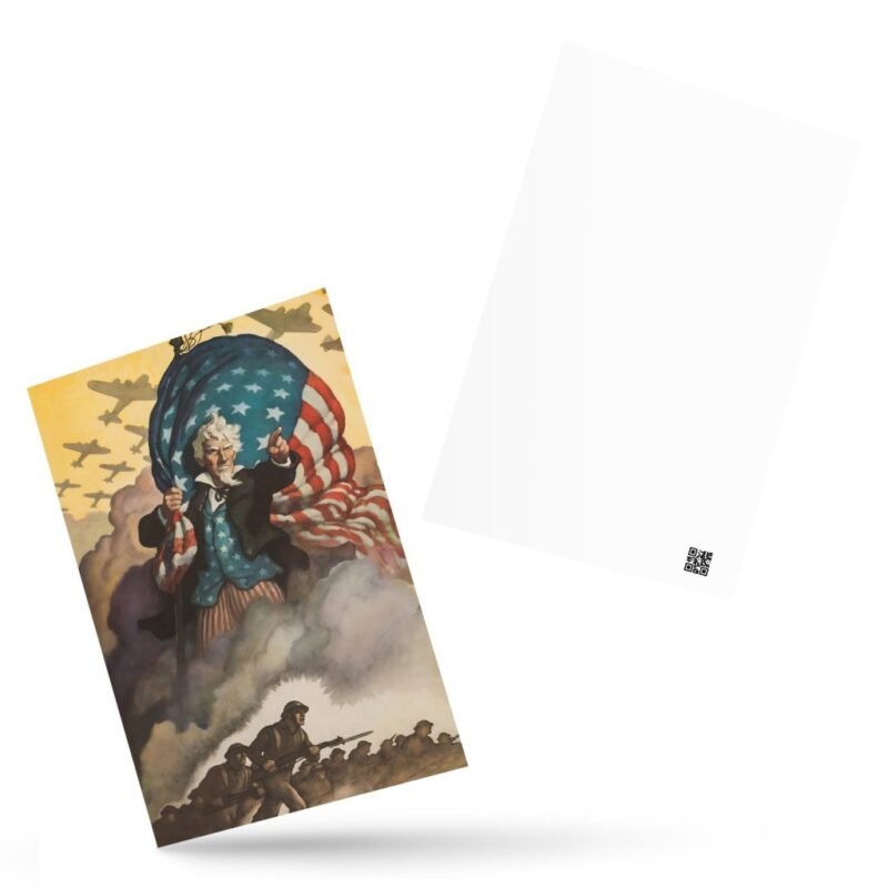 Tarjeta postal "Tío Sam llama a la acción: Compra bonos de guerra"