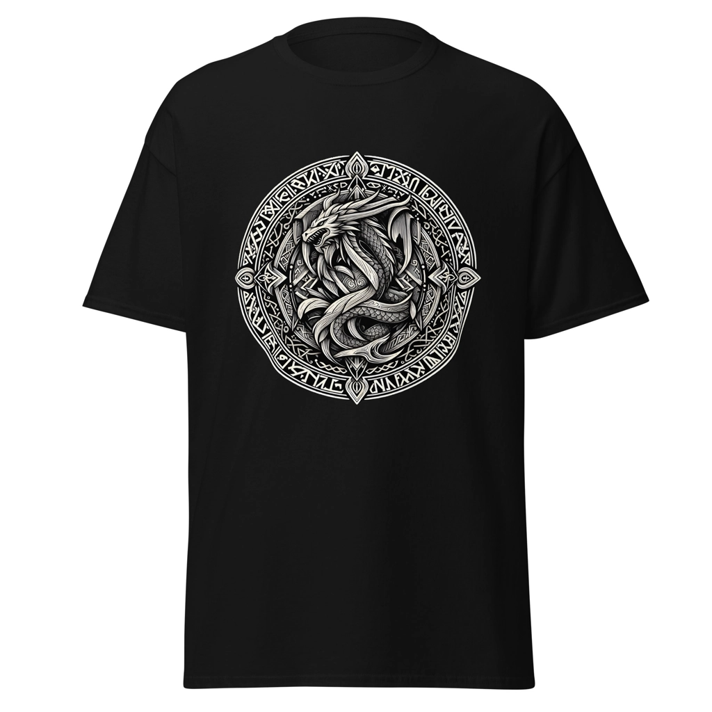 Camiseta "Runa Vikinga del Dragón Guardián"