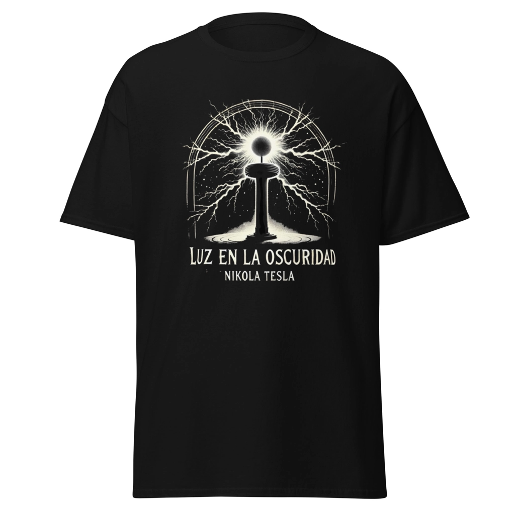 Camiseta "Luz en la oscuridad - Nikola Tesla"