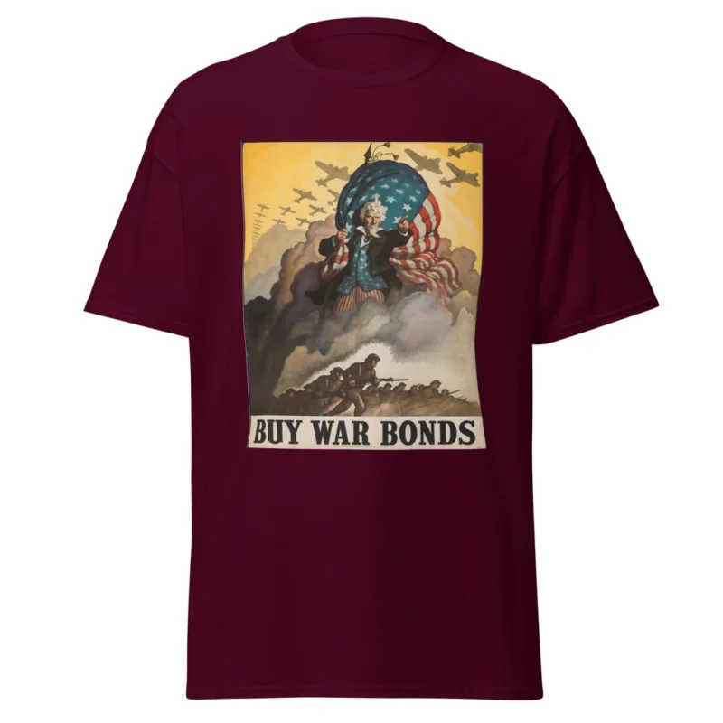 Camiseta “Tío Sam llama a la acción: Compra bonos de guerra”