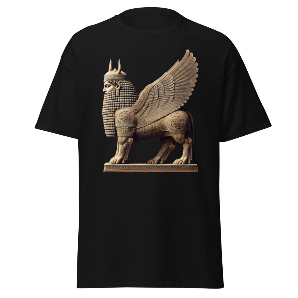 Camiseta "El Majestuoso Lamassu: Guardián Sumerio de la Antigüedad" - Imagen 5