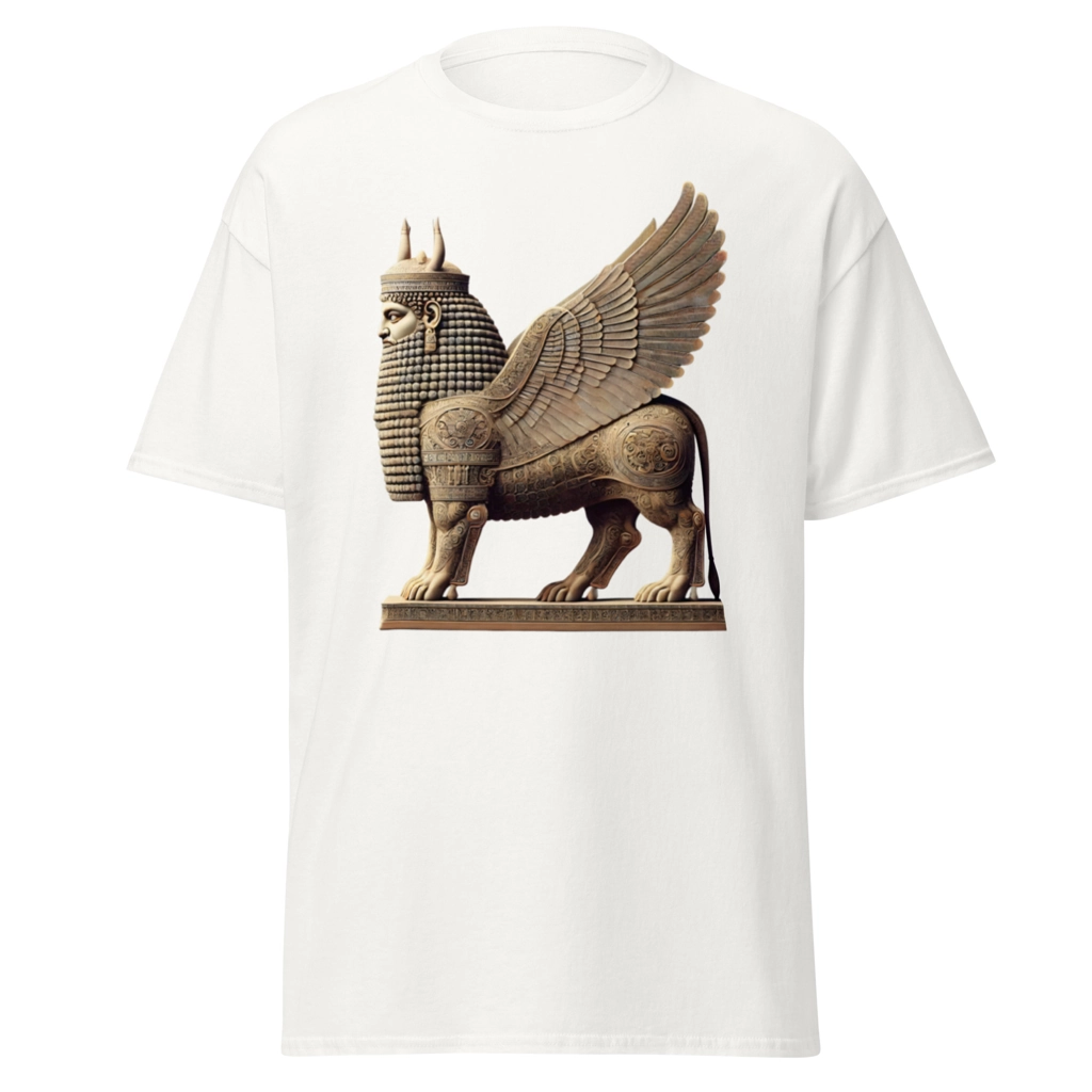 Camiseta "El Majestuoso Lamassu: Guardián Sumerio de la Antigüedad" - Imagen 4