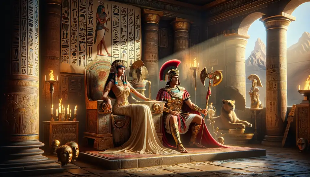 Julio César y Cleopatra