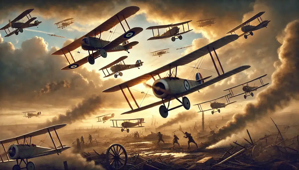 Qué aviones se usaron en la Primera Guerra Mundial