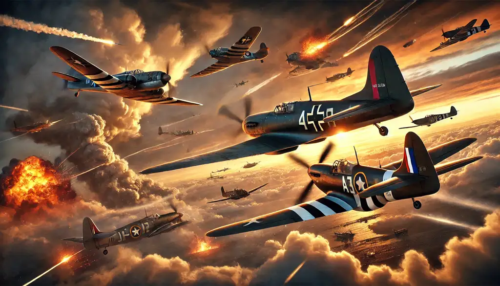 Qué aviones se usaron en la Segunda Guerra Mundial