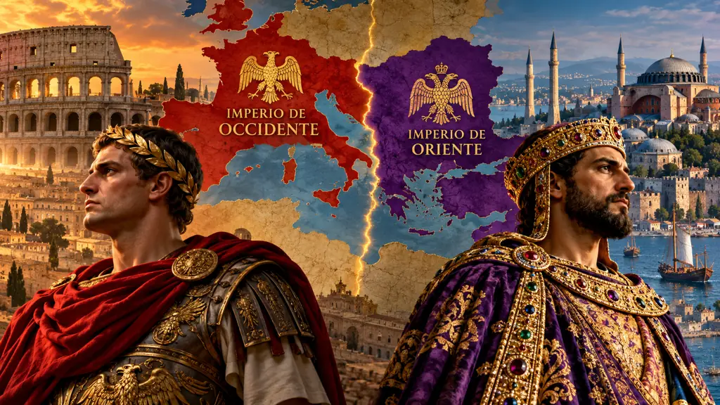 La División del Imperio Romano: causas, historia y consecuencias