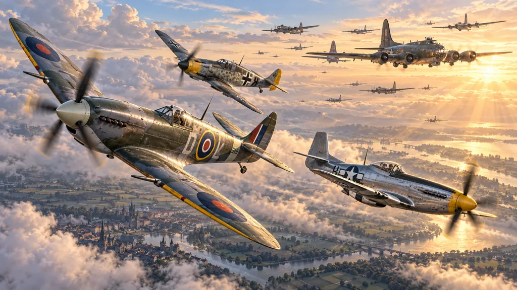 Qué aviones se usaron en la Segunda Guerra Mundial