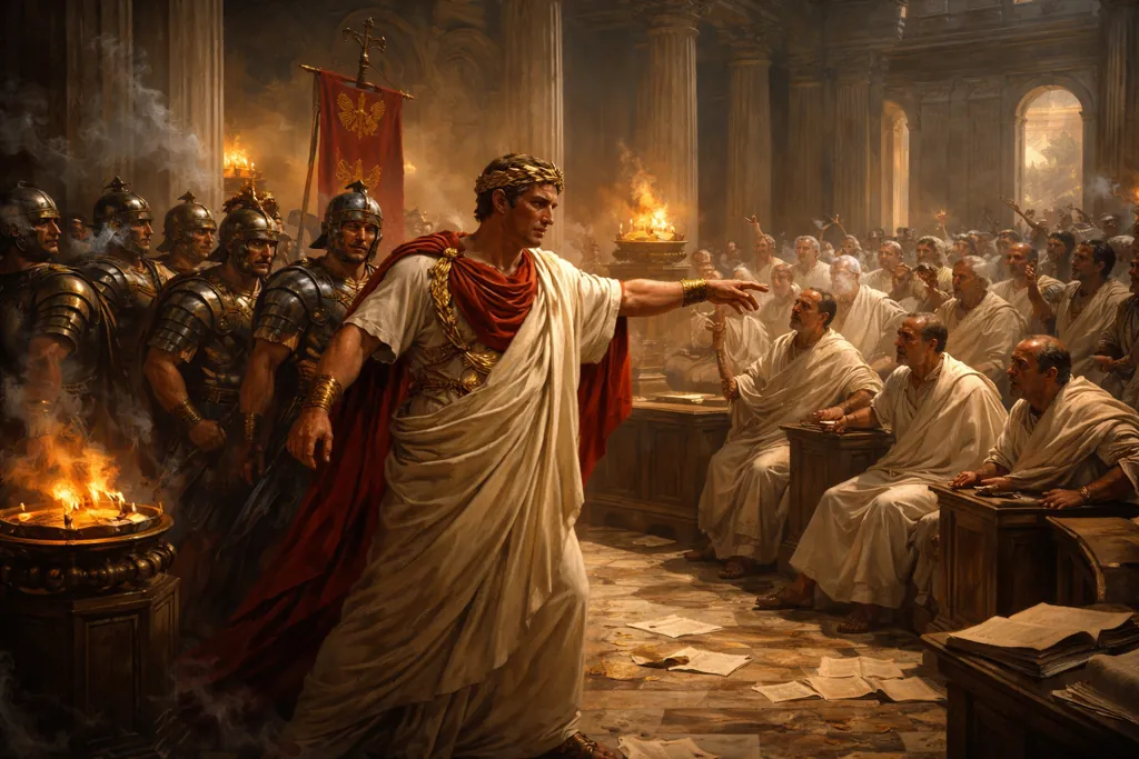 Julio César contra el Senado