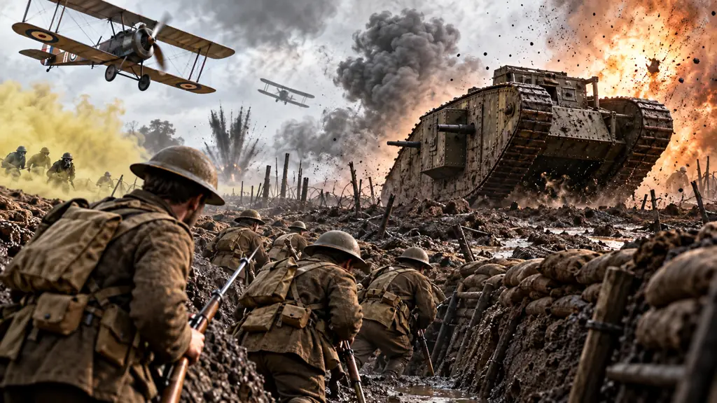 El uso de nuevas tecnologías y tácticas militares de la Primera Guerra Mundial